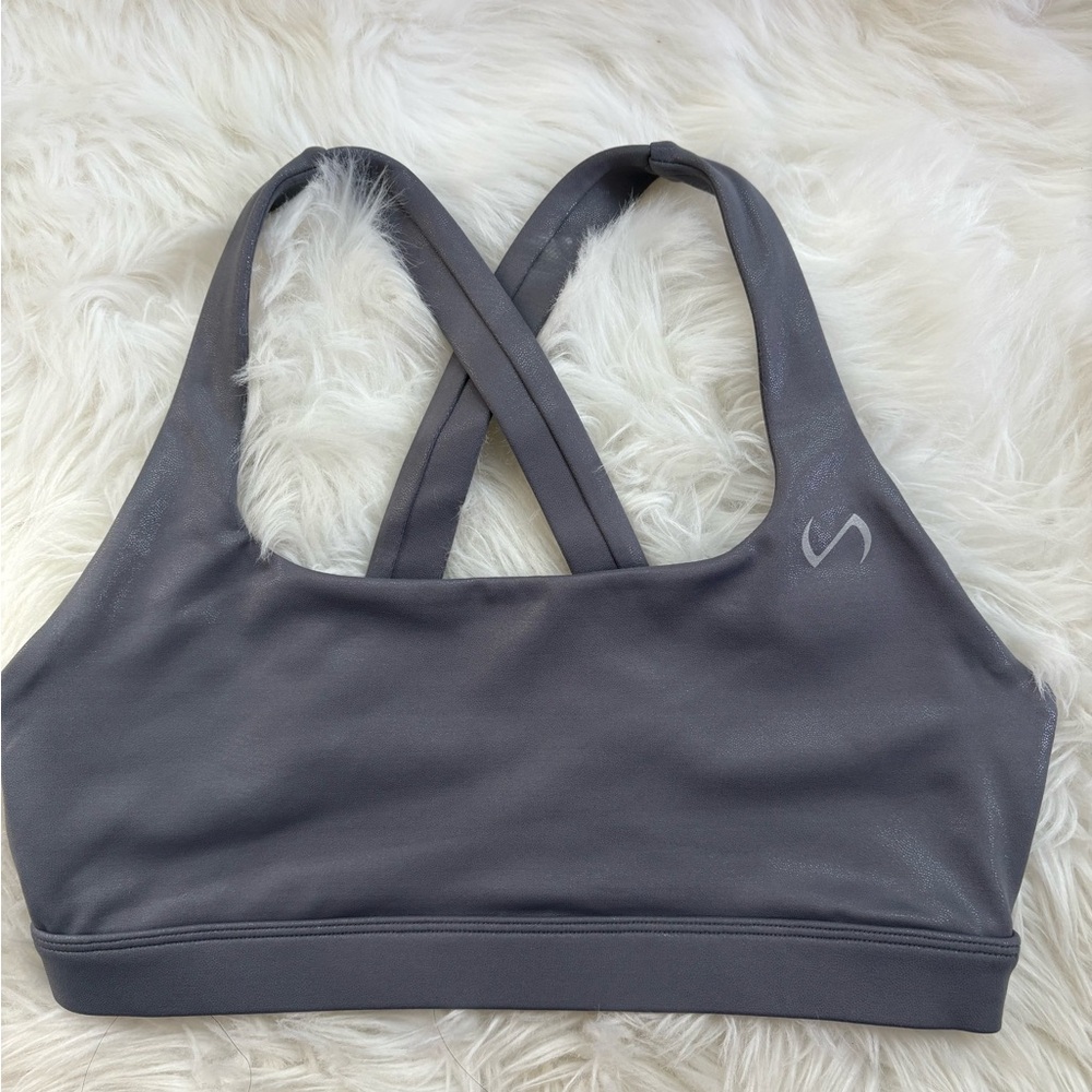 TLF Gray silver Sports Bra